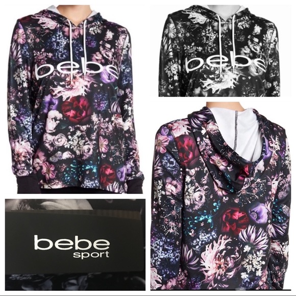bebe Tops - Bebe Floral Hoodie